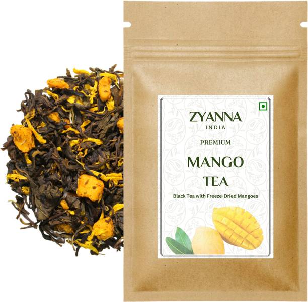 ZYANNA Mango Green Tea - Premium Green Tea with Dried Mango Pulps Green Tea Pouch