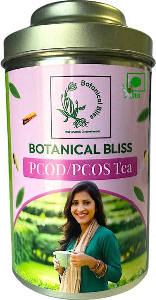 Botanical Bliss PCOD/OS Relief Tea Cardamom, Amla, Ginger, Liquorice Green Tea Tin