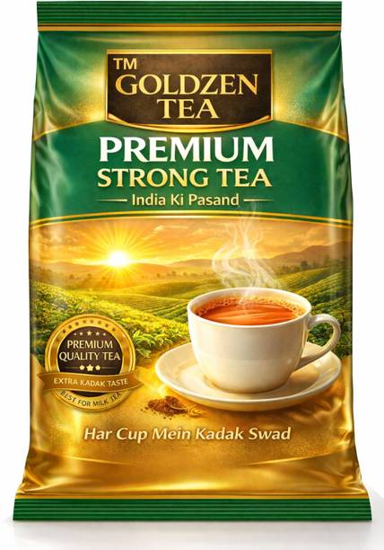 goldzen tea PREMIUM TEA |REAL KADAK TEA | STRONG LEAF | KADAK ASSAM | CTC | PREMIUM LEAF| Black Tea Pouch