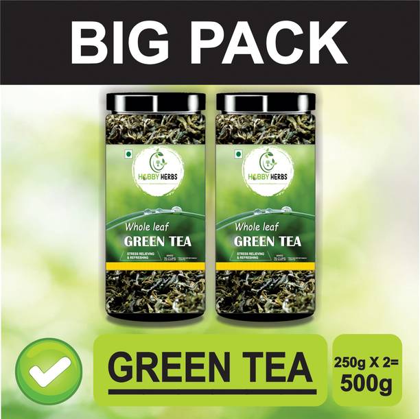 Hobby Herbs Green Tea for weight loss with premium leaves | Pure Tea Leaves Green Tea Mason Jar