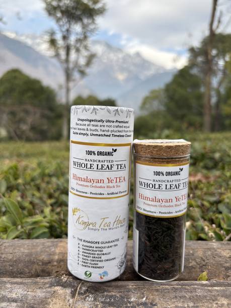 Kangra Tea House Organic Kangra Orthodox Black Tea-KTH Himalayan YeTEA - 20g Black Tea Glass Bottle