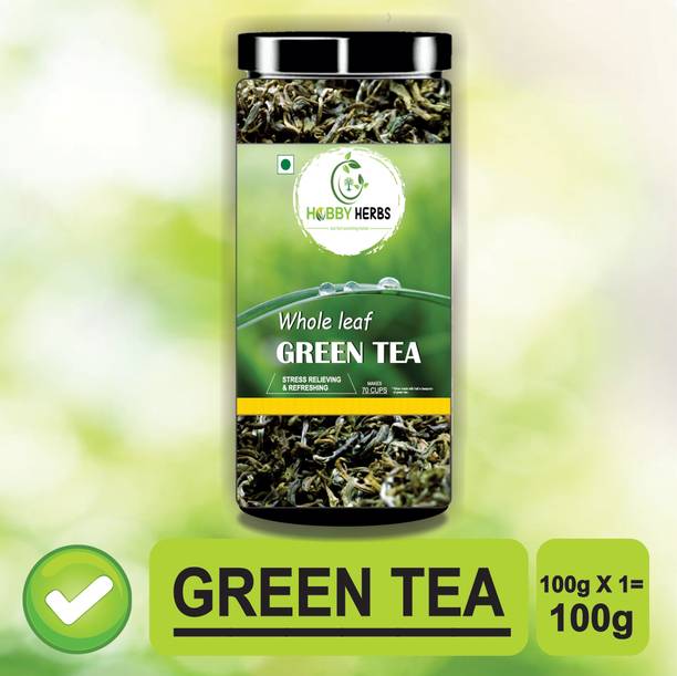 Hobby Herbs Green Tea for weight loss with premium leaves | Whole Leaf Green Tea| Green Tea Mason Jar