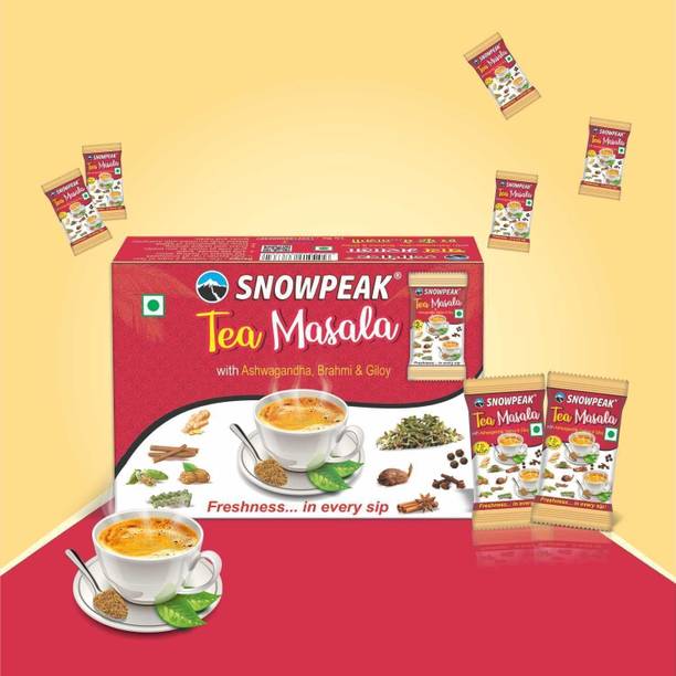 SNOWPEAK Chai Masala - Aromatic Tea Masala with 100% Natural Spices Ashwagandha, Brahmi Masala Tea Box