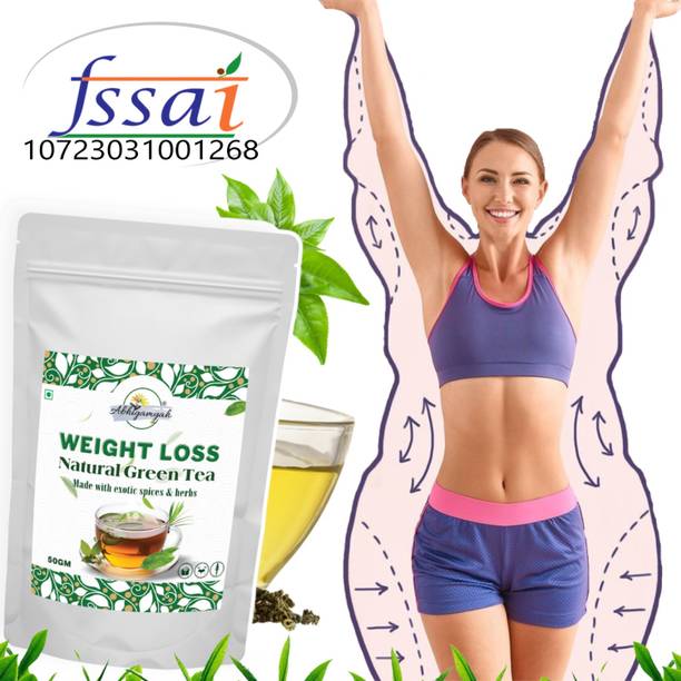 ABHIGAMYAH Weight Loss Tea Antioxidants Rich,Improves Metabolism,Reduce Weight (50GM) Pouch Mint Green Tea Pouch