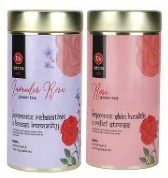 Tattva Adih Rose and Lavender Rose Green Tea Tin Rose Green Tea Tin