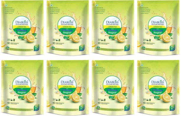DiaBliss Lemon Tea Instant Premix Powder No Artificial Color / Flavor - Pack of 8 Lemon Instant Tea Pouch