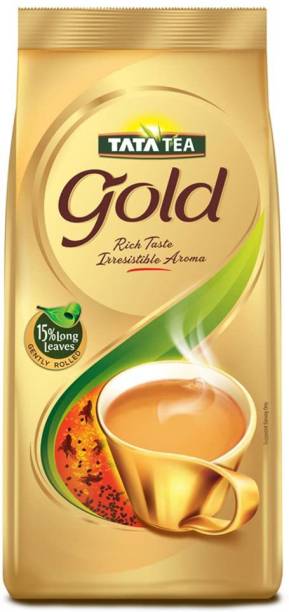 Tata TEA GOLD 250 GRAMS PACK OF 1 Cardamom, Ginger, Brahmi, Tulsi Tea Pouch