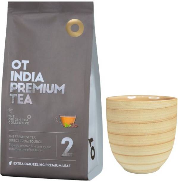 OT INDIA Premium Tea with Kulhad Cermaic Cup- Extra Darjeeling Leaf Tea| Healthy, Natural Tea Pouch