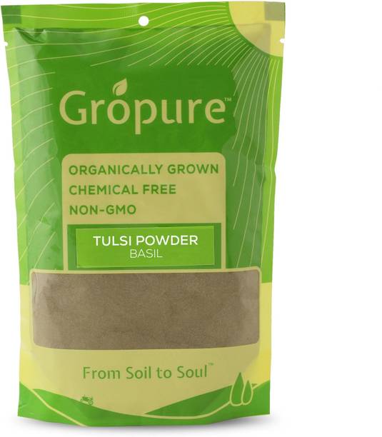 Gropure Organic (Holy Basil), Green Tea for Immunity & Calm Tulsi Herbal Tea Vacuum Pack
