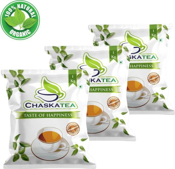 Chaska Tea Premium Tea | Natural Tea 3 x 1Kg | Natural Tea for Refreshment and Relaxation Black Tea Pouch
