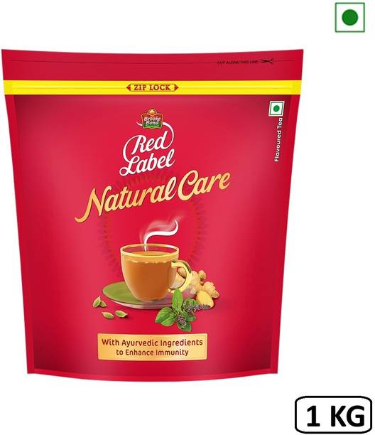 Red Label Natural Care Mulethi, Ginger, Cardamom, Tulsi, Ashwagandha Tea Pouch