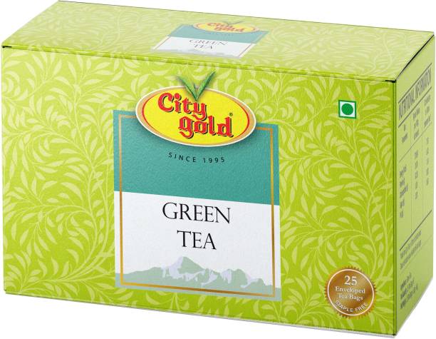 CITYGOLD Green Tea Bags - 25 Sachets Tea Bags in Each Box [Pack of 2] 50 Sachets Green Tea Bags Box