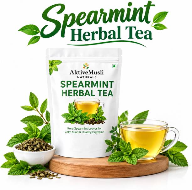 Aktivemusli Spearmint Herbal Tea Cure Facial and Acne Due to Hormonal Imbalance Herbal Tea Tulsi Herbal Tea Pouch