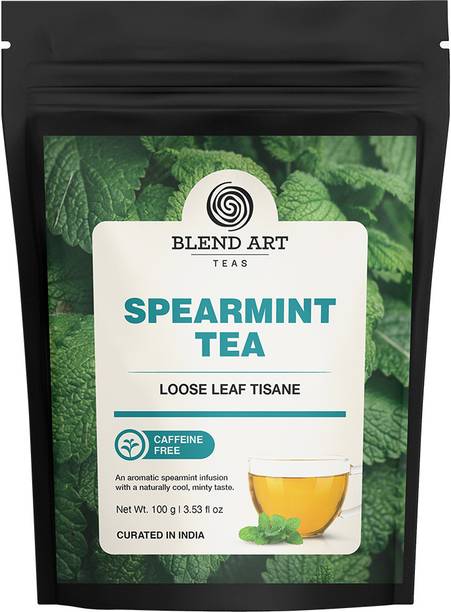 Blendart Spearmint Tea Supports Hormone Pcos Relief & Weight Loss Loose Herbal Tea 100gm Mint Herbal Tea Pouch