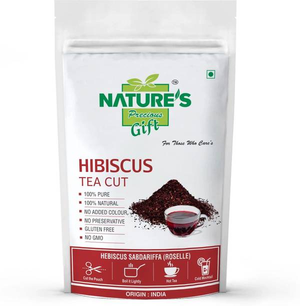 Nature's Precious Gift Hibiscus Tea Cut - 100 GM Hibiscus Herbal Tea Pouch