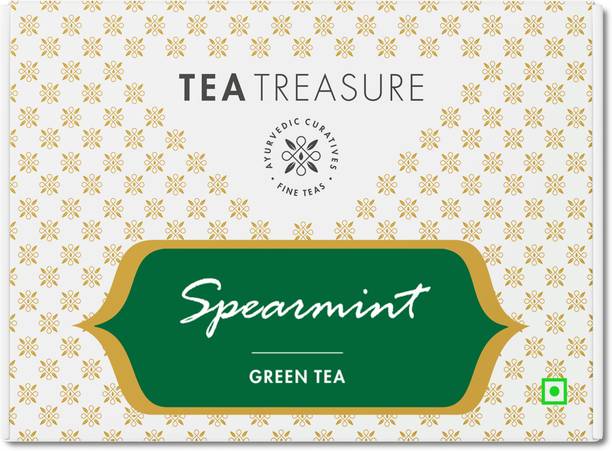 TeaTreasure Spearmint Green Tea 50 Tea Bags Green Tea Box
