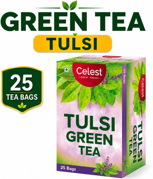 Celest Tulsi Green Tea - 25 Green Tea Bags Box
