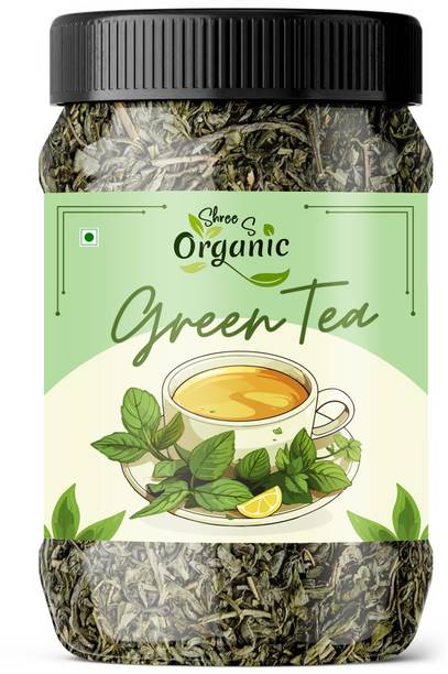 SHREE S ORGANIC Premium Green Tea | Weight Loss & Detox Support | 100g Loose Leaf Herbs Green Tea Mason Jar