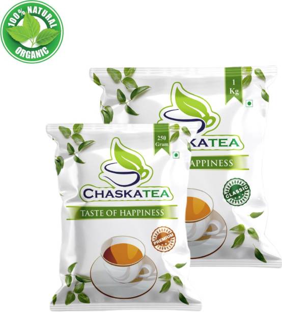 Chaska Tea Classic Tea-1Kg / Premium Tea-250g / Natural Tea for Refreshment and Relaxation Black Tea Pouch