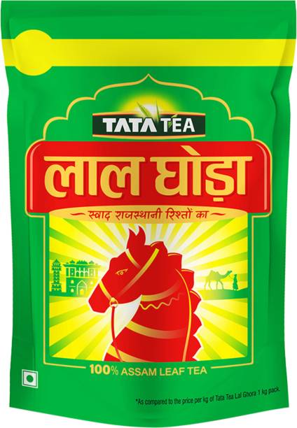 Tata Tea Lal Ghoda, 100% Assam Leaf Tea Black Tea Pouch