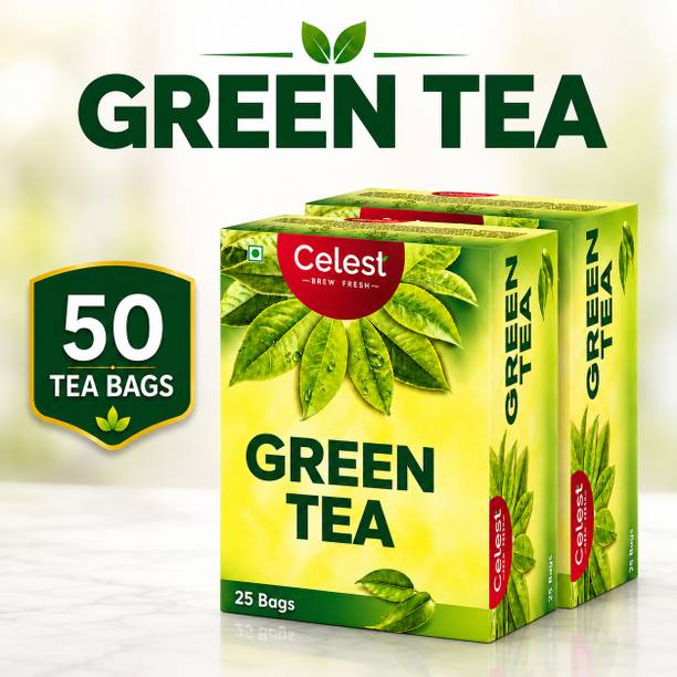 Celest Green Tea - 25 Teabags (Pack of 2) | Weight Loss Green Tea Bags Box