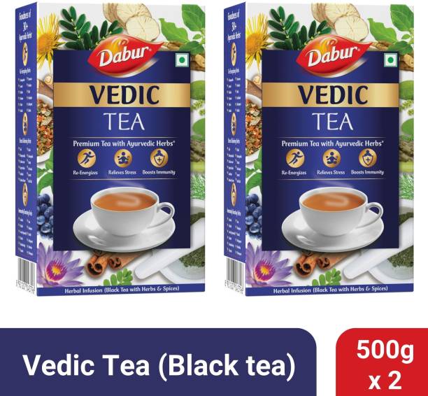 Dabur Vedic Premium Ayurvedic Herbs Black Tea Box
