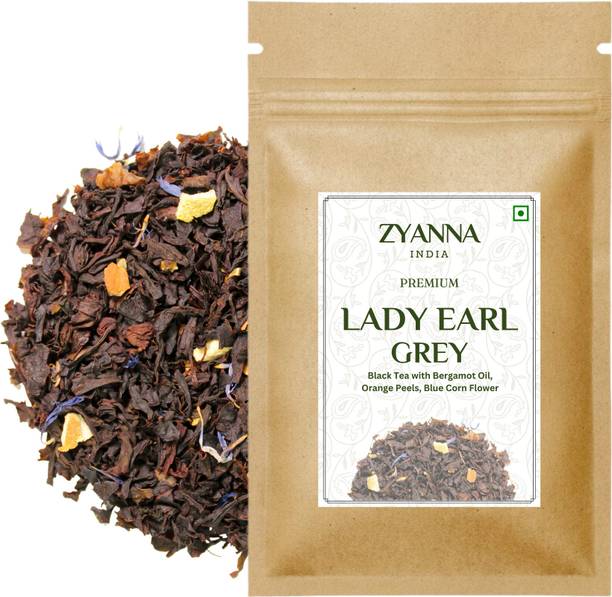ZYANNA Lady Earl Grey Tea - Premium Black Tea with Bergamot Oil & Orange Peels Black Tea Pouch