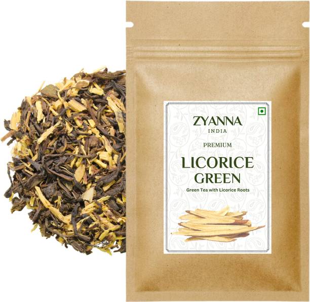 ZYANNA Licorice Green Tea - Premium Green Tea with Licorice Roots - Mulethi Tea Green Tea Pouch
