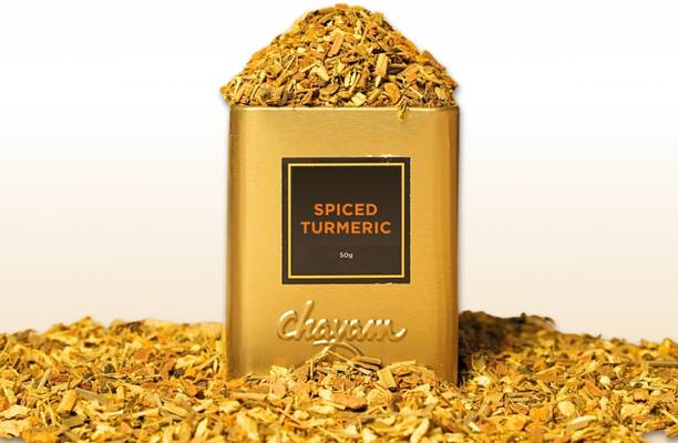 CHAYAM Turmeric Spice Herbal Tea | Detox & Immunity Boost | Ayurvedic Reusable Herbal Tea Tin