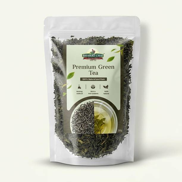 bharat chai Green Tea Loose Leaf (125 cups) 100% Pure Green Tea Leaves from Himalayas Green Tea Vacuum Pack
