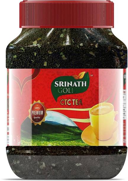 Surajmukhi Tea Pvt. Ltd. Srinath Gold CTC Tea (Tea Stall's Chai Delight) - 250g (Pack of 4) Tea Mason Jar