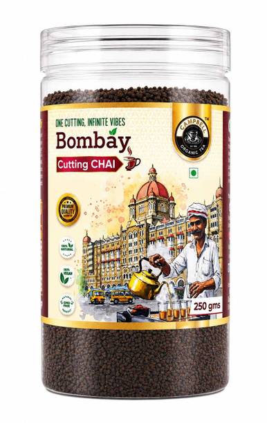 Campbell Organic Bombay Cutting Chai Premium CTC Loose Leaf Black Tea Strong & Kadak Masala Chai Masala Tea Box