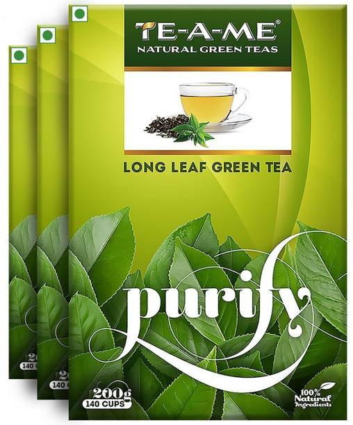 TE-A-ME Long Leaf Pack of 3 (3 X 200g = 600g) Green Tea Box