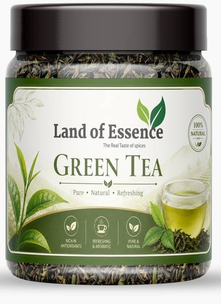 Land of Essence Green Tea 100g | 100% Pure Loose Leaf Green Tea | Rich in Antioxidants Green Tea Plastic Bottle