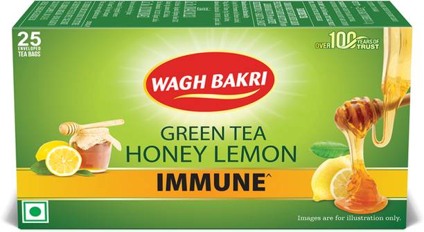 Waghbakri Green Honey Lemon Honey, Lemon Green Tea Box