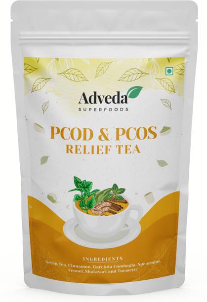 Adveda PCOD and PCOS Relief Tea (60g | 40 cups) for Regular Periods, Hormonal Balance Green Tea Pouch