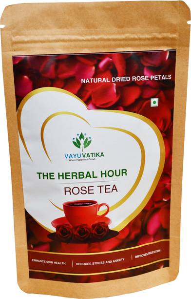 vayuvatika The Herbal Hour - Rose Tea – 25g Unflavoured Herbal Infusion Tea Pouch