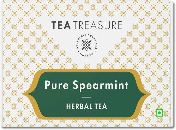 TeaTreasure Spearmint Herbal Tea 50 Tea Bags Herbal Tea Box