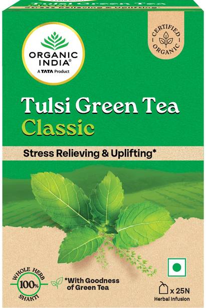 ORGANIC INDIA Tulsi Green Tea Bags Box