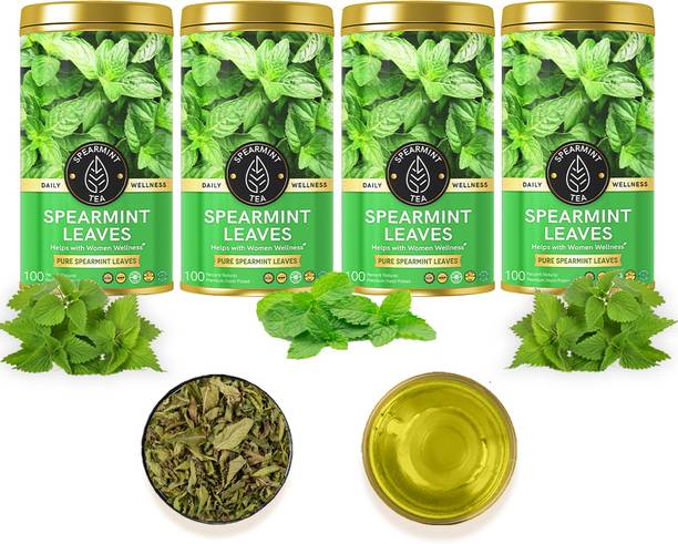 Spearmint Tea Pure Spearmint Leaf Tea - For PCOS, PCOD, Hormonal Balance & Unwanted Hair Herbal Tea Tin