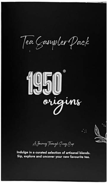 1950 Origins Tea Sampler Pack| Natural Loose-Leaf Tea|Premium CTC & Long Leaf-J1 Unflavoured Black Tea Box