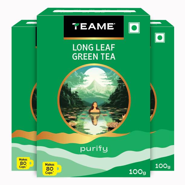 TE-A-ME Long Leaf Green Tea, 300 gms | Pure Green Tea | Green Tea Loose Leaves | Green Tea Box