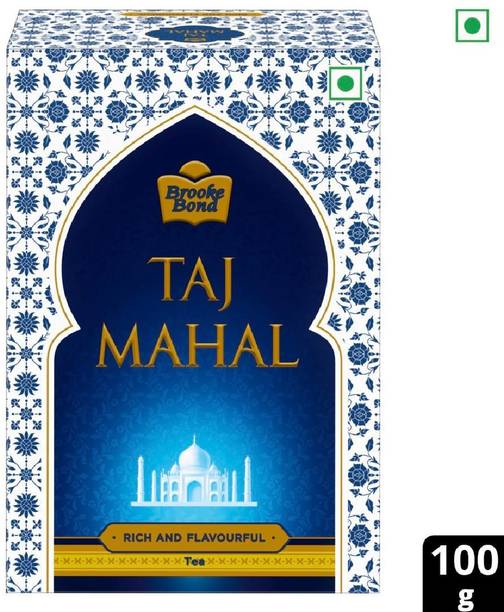 Taj Mahal Tea 100 g- Rich and Flavourful Chai - Premium Leaf Tea Black Tea Box (100 g)