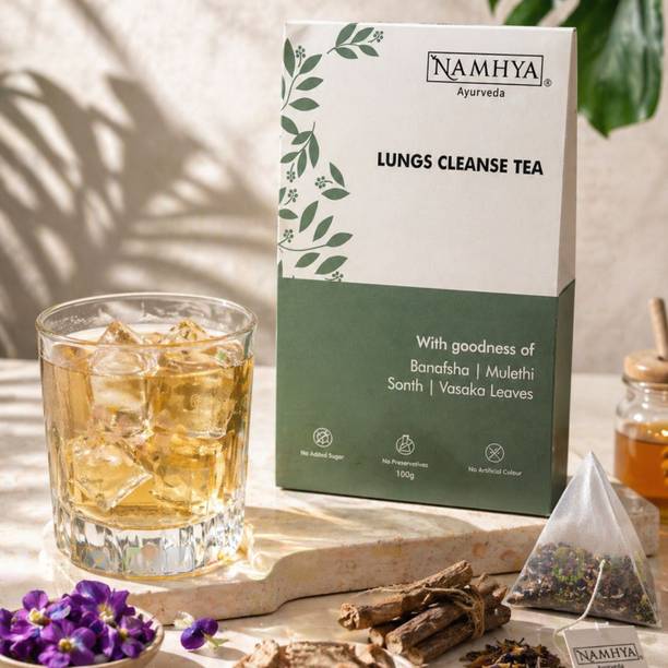 NAMHYA FOODS Lungs Cleanse Loose Tea For Cold, Cough and Chest Congestion Herbal Tea Unflavoured Herbal Tea Pouch