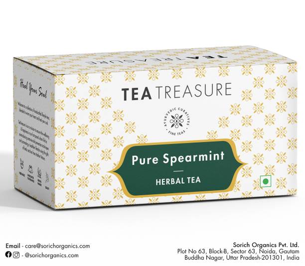 TeaTreasure Spearmint Herbal Tea 25 Tea Bags Herbal Tea Box
