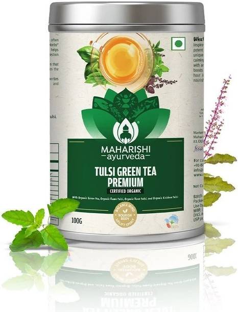 MAHARISHI ayurveda Tulsi Green Tea Premium Tulsi Herbal Tea Bags Box