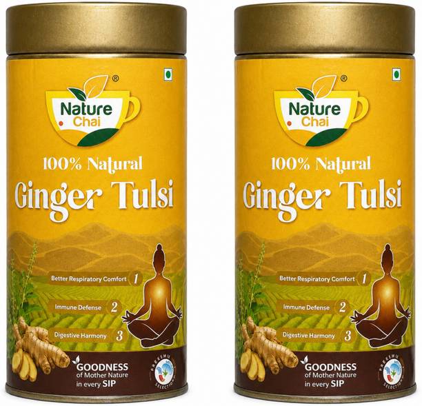 Nature Chai Ginger Tulsi Green Tea Tin
