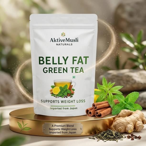Aktivemusli Green Tea | Long Leaves |Tea for Weight Loss | Whole Leaf Green Tea Lemon Green Tea Pouch