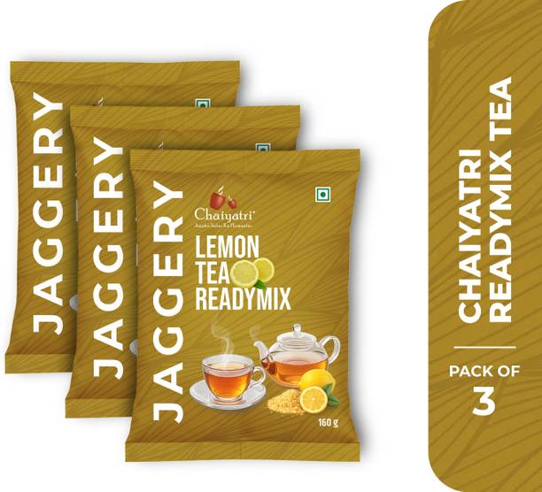 Chaiyatri Jaggery Lemon Tea Readymix 160g (Pack of 3) Lemon Herbal Tea Pouch