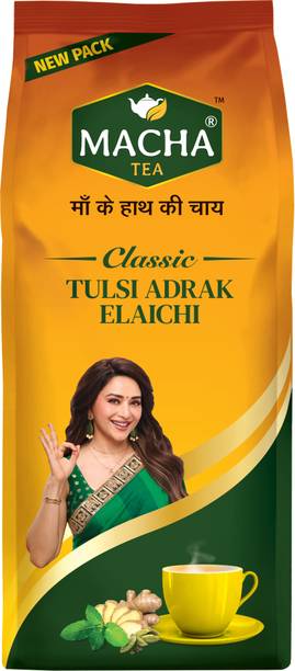 MACHA TEA Macha Premium Tulsi Adrak Elaichi Ginger Tea Pouch